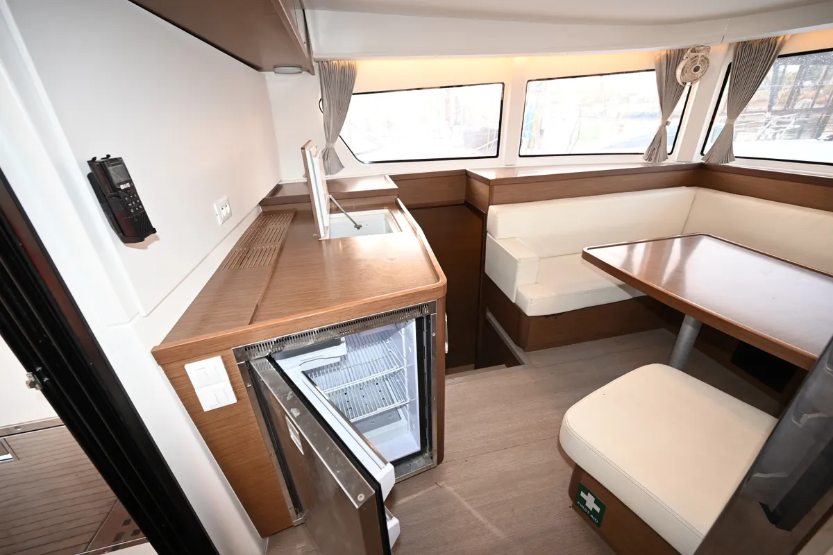 Salon of Alberta, a Lagoon 42 catamaran at Municipal Unit of Lefkada, Greece