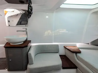 Salon of Axe, a Axopar 37 Sun Top motorboat at Grad Vodice, Croatia
