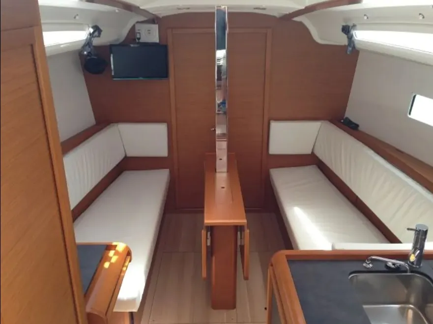 Salon of Papatheo, a Jeanneau Sun Odyssey 349 sailboat at Municipal Unit of Lefkada, Greece