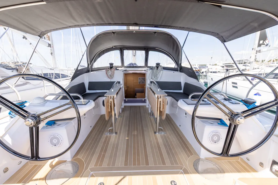 Stargazer, a Elan Impression 45 sailboat at Biograd na Moru, Croatia