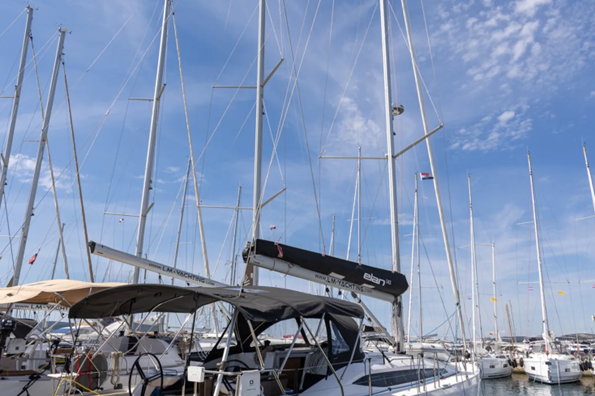 Stargazer, a Elan Impression 45 sailboat at Biograd na Moru, Croatia
