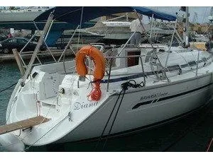 Exterior view of Lady Di, a Bavaria 36 Cruiser sailboat at Grad Trogir, Croatia