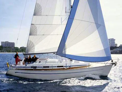Exterior view of Lady Di, a Bavaria 36 Cruiser sailboat at Grad Trogir, Croatia