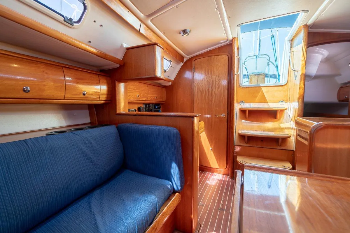 Salon of Lady Di, a Bavaria 36 Cruiser sailboat at Grad Trogir, Croatia