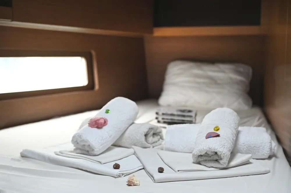 Cabin on Andiamo, a Beneteau Oceanis 46.1 sailboat at Athens, Greece