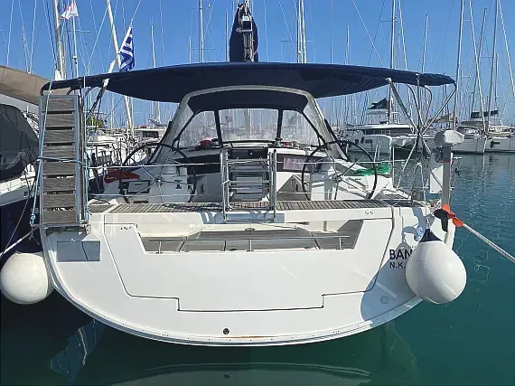 Exterior view of Bandol, a Beneteau Oceanis 48 sailboat at Municipality of Kalamata, Greece