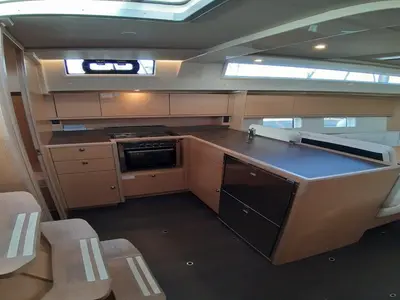 Galley of Southern Star, a Bavaria C45 sailboat at Mai Khao, Thailand