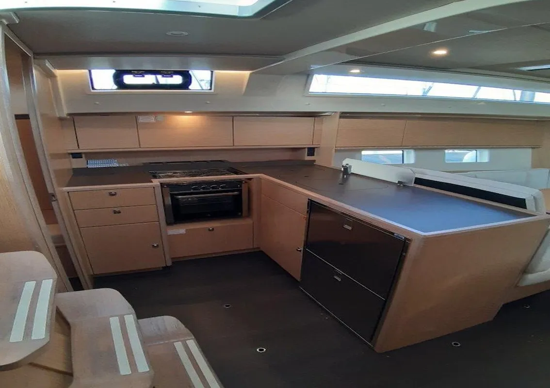 Galley of Southern Star, a Bavaria C45 sailboat at Mai Khao, Thailand