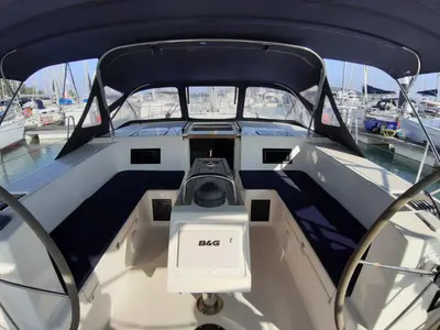 Cockpit of Southern Star, a Bavaria C45 sailboat at Mai Khao, Thailand