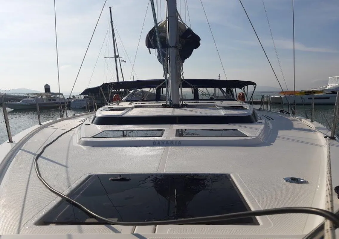 Exterior view of Southern Star, a Bavaria C45 sailboat at Mai Khao, Thailand