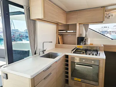 Galley of Nevera, a Lagoon 51 catamaran at Seget Donji, Croatia