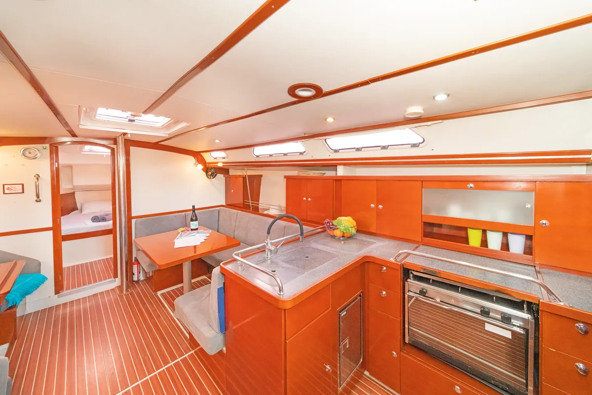 Cabin on Flyer of Lorne, a Hanse 400 sailboat at Kos, Greece