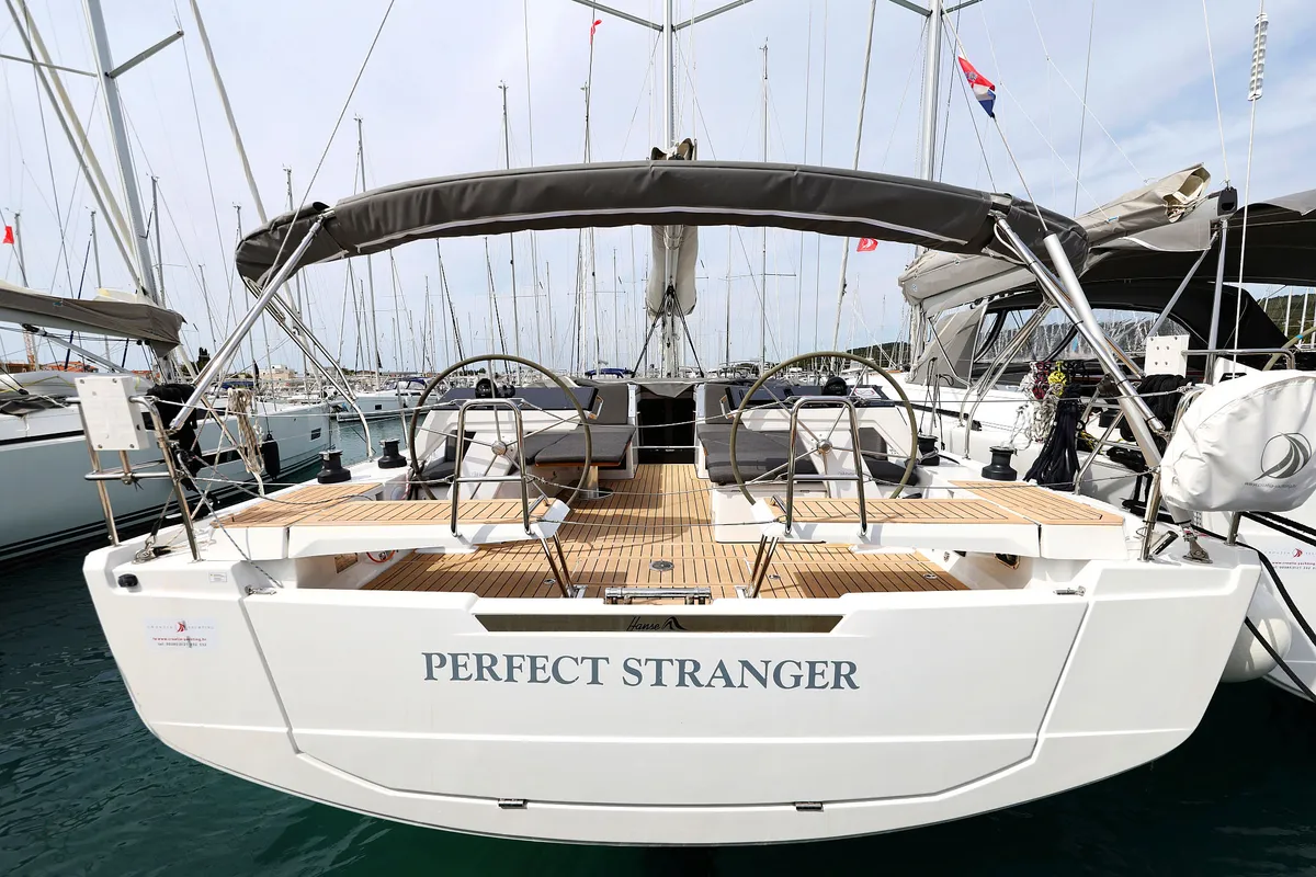 Perfect Stranger, a Hanse 460 sailboat at Općina Sukošan, Croatia