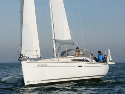 Galley of Summertime, a Beneteau Oceanis 37 sailboat at Heiligenhafen, Germany