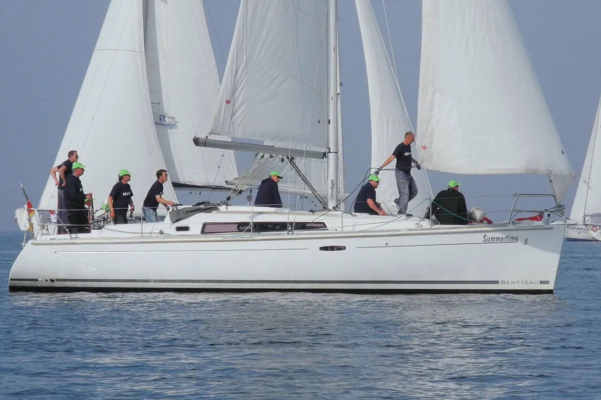 Exterior view of Summertime, a Beneteau Oceanis 37 sailboat at Heiligenhafen, Germany