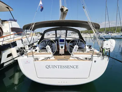 Cockpit of Quintessence, a Hanse 418 sailboat at Općina Sukošan, Croatia