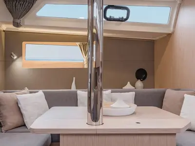 Salon of Beneteau Oceanis 411, a sailboat at Tonnarella, Italy