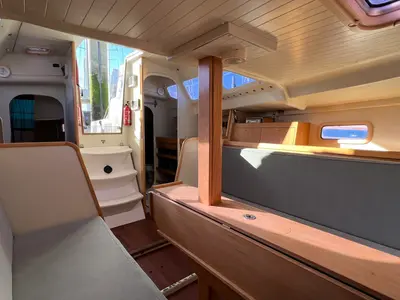 Salon of Little Wing, a RM 890 sailboat at Kerners, France
