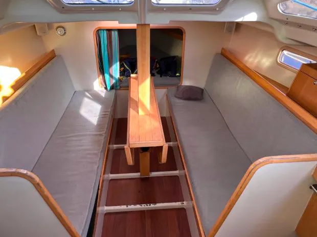 Salon of Little Wing, a RM 890 sailboat at Kerners, France