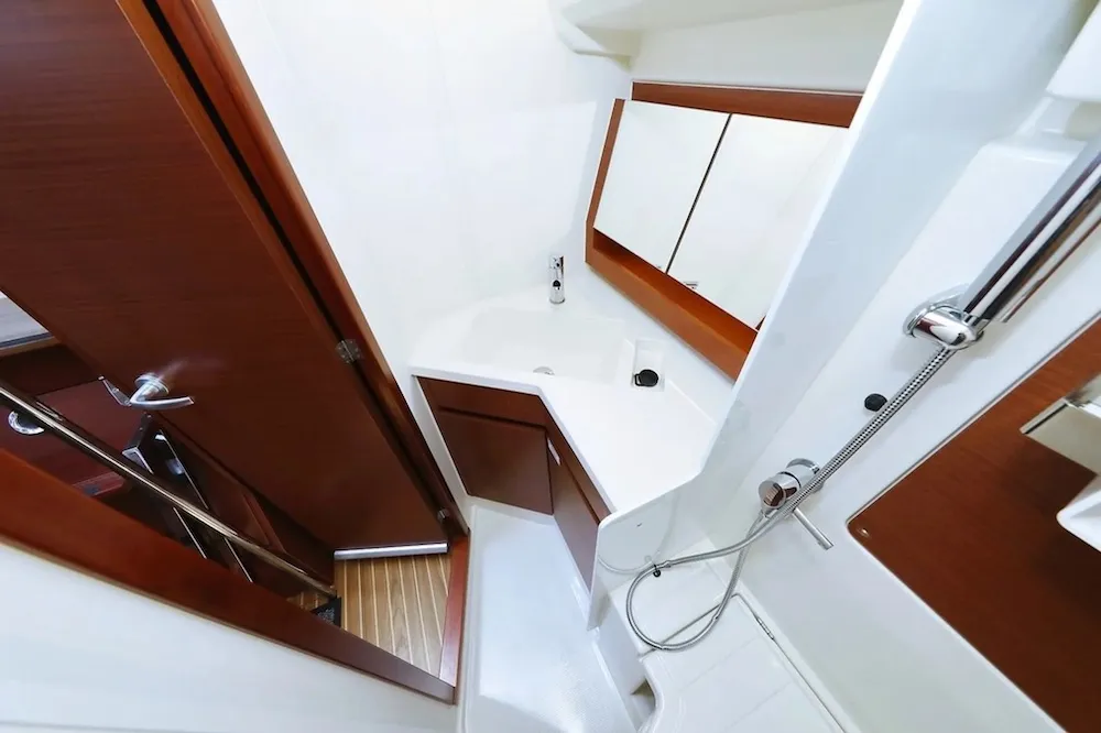 Head on Chablis, a Hanse 388 sailboat at Seget Donji, Croatia