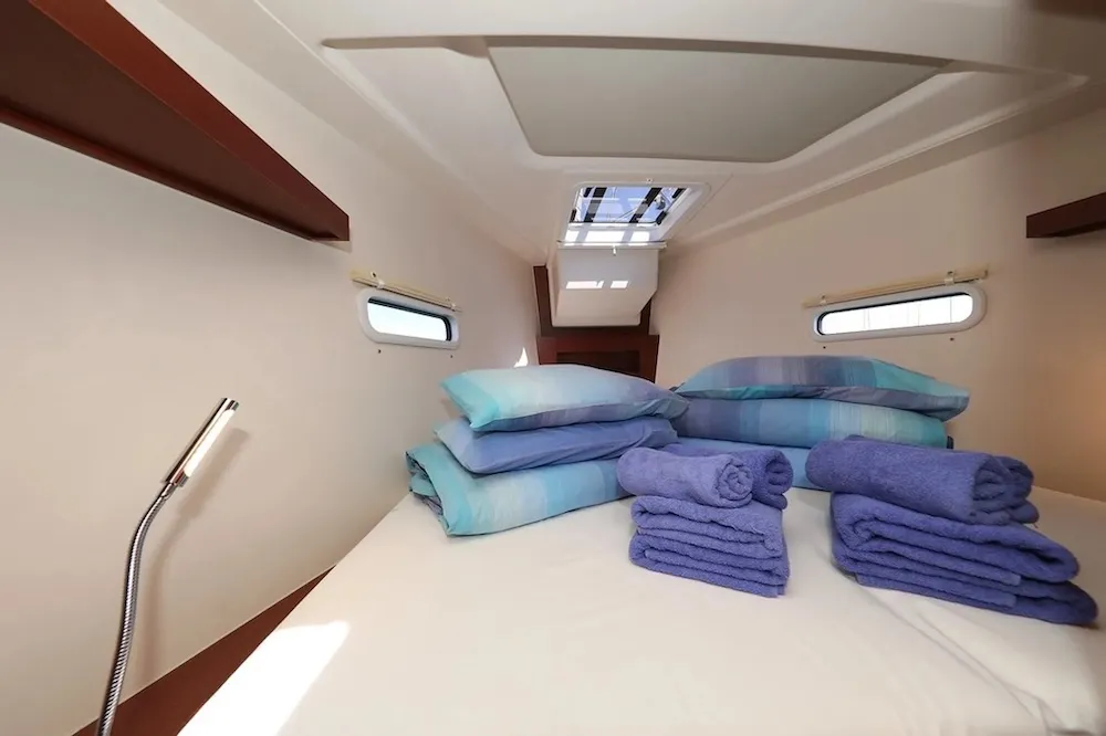 Cabin on Chablis, a Hanse 388 sailboat at Seget Donji, Croatia