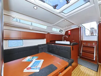 Salon of Chablis, a Hanse 388 sailboat at Seget Donji, Croatia