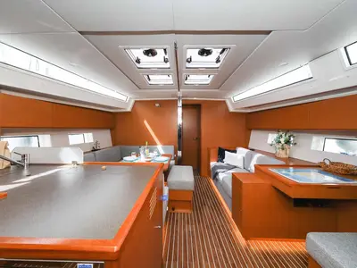 Galley of Granat, a Bavaria C50 Holiday sailboat at Grad Trogir, Croatia