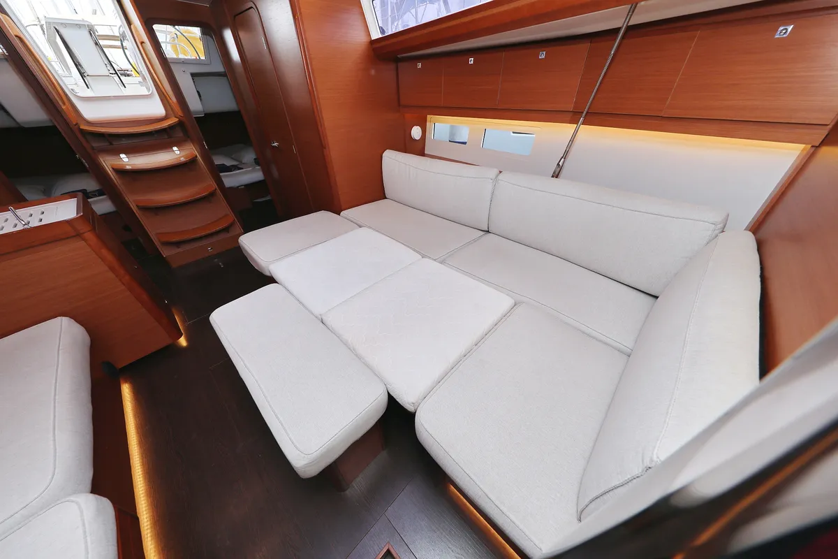 Salon of Mona, a Dufour 412 GL sailboat at Grad Biograd na Moru, Croatia