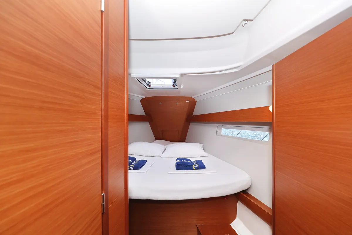 Cabin on Mona, a Dufour 412 GL sailboat at Grad Biograd na Moru, Croatia