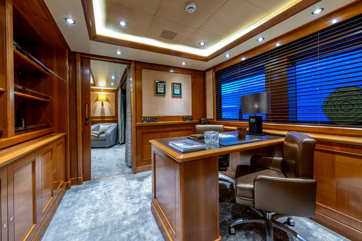Salon of Behike, a Luxury Motor Yacht motor yacht at Dubai Harbour, United Arab Emirates