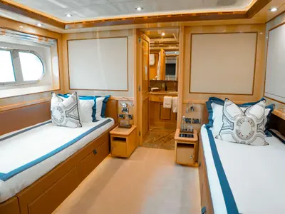 Cabin on Behike, a Luxury Motor Yacht motor yacht at Dubai Harbour, United Arab Emirates