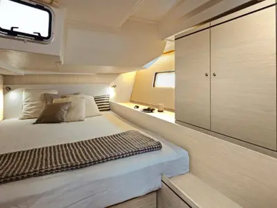 Cabin on Bluescape II, a Beneteau Oceanis 51.1 sailboat at Lavreotiki Municipal Unit, Greece