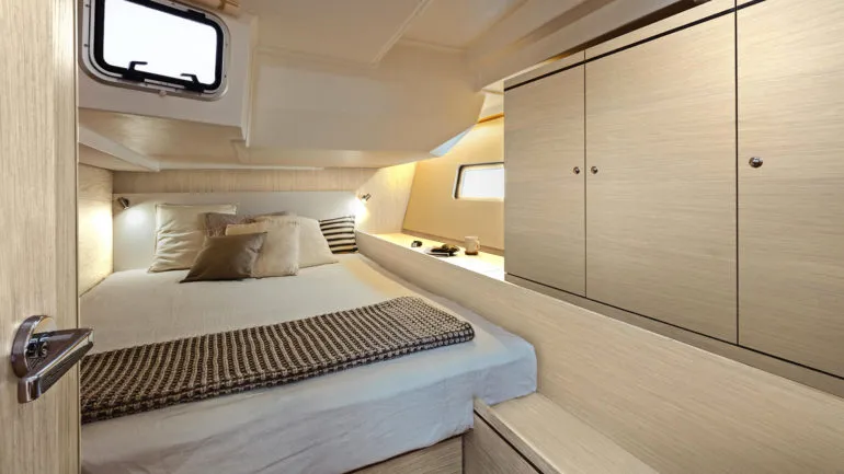 Cabin on Bluescape II, a Beneteau Oceanis 51.1 sailboat at Lavreotiki Municipal Unit, Greece