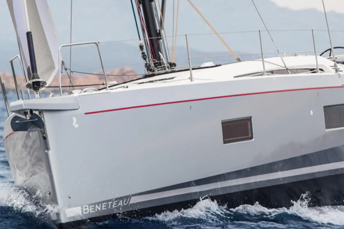 Exterior view of Bluescape II, a Beneteau Oceanis 51.1 sailboat at Lavreotiki Municipal Unit, Greece