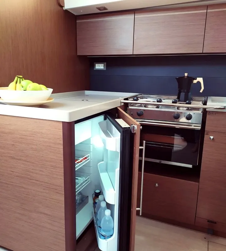 Galley of Infinity, a Beneteau Oceanis 51.1 sailboat at Municipal Unit of Lefkada, Greece