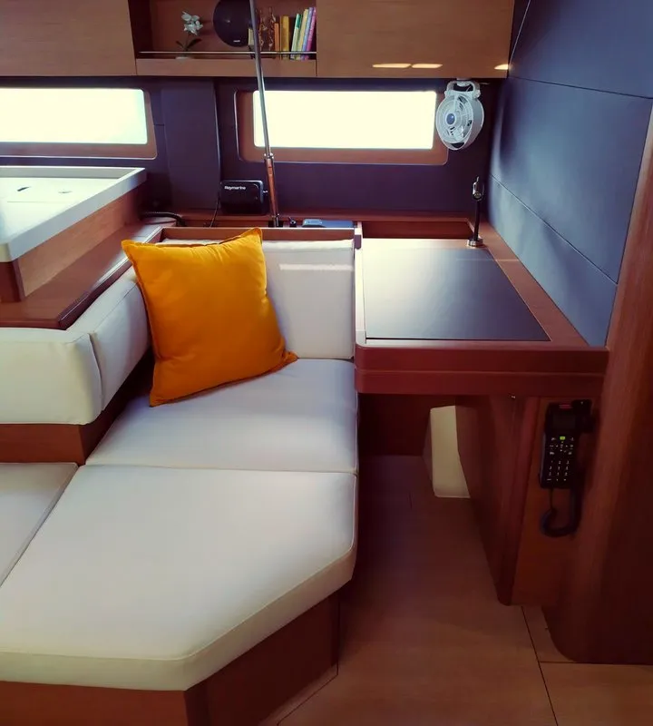 Salon of Infinity, a Beneteau Oceanis 51.1 sailboat at Municipal Unit of Lefkada, Greece