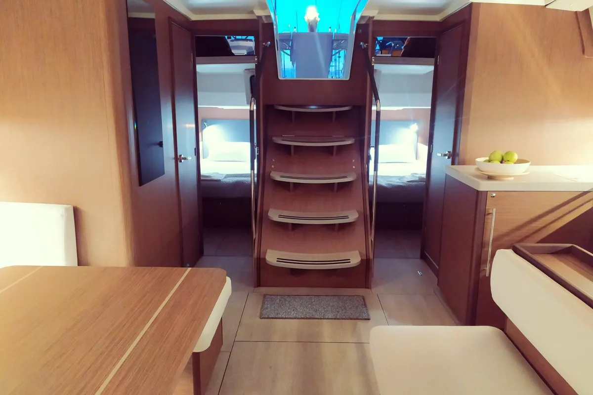 Salon of Infinity, a Beneteau Oceanis 51.1 sailboat at Municipal Unit of Lefkada, Greece