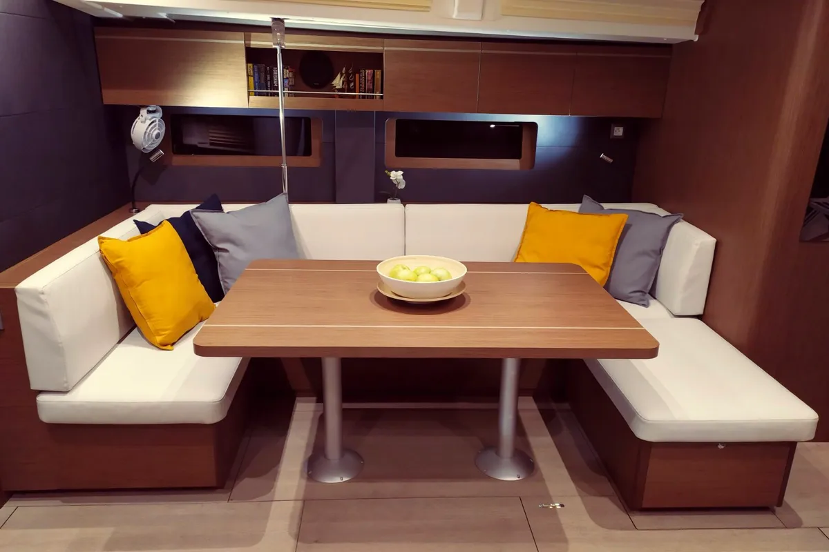 Salon of Infinity, a Beneteau Oceanis 51.1 sailboat at Municipal Unit of Lefkada, Greece