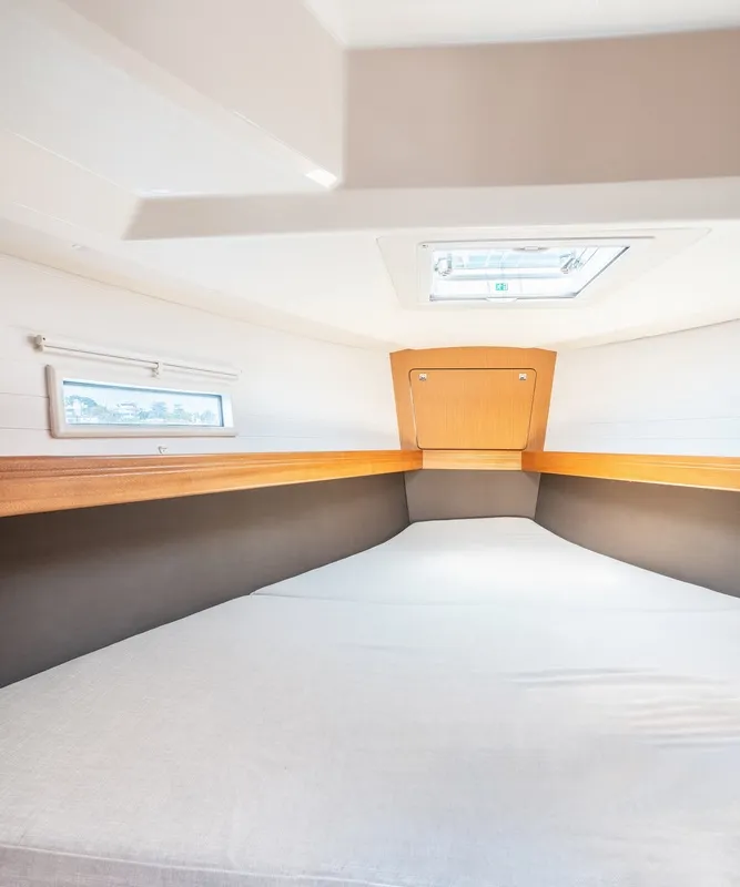 Salon of Alkyoni, a Bavaria Cruiser 41 sailboat at Rhodes, Greece