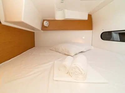 Cabin on First Glimpse, a Excess 11 catamaran at Skradin, Croatia