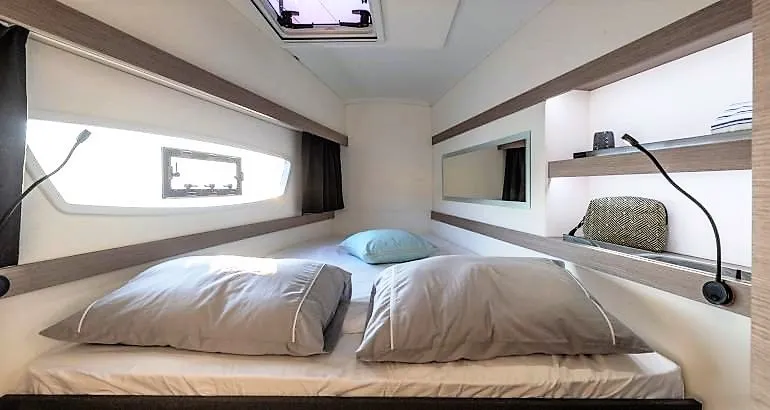 Cabin on Almiriki, a Fountaine Pajot Isla 40 catamaran at Parikia, Greece