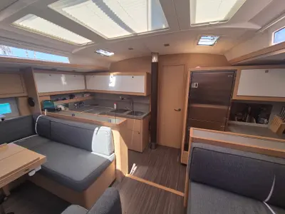 Galley of Dufour 530, a sailboat at Rosignano Solvay, Italy