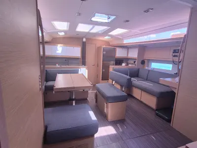 Salon of Dufour 530, a sailboat at Rosignano Solvay, Italy
