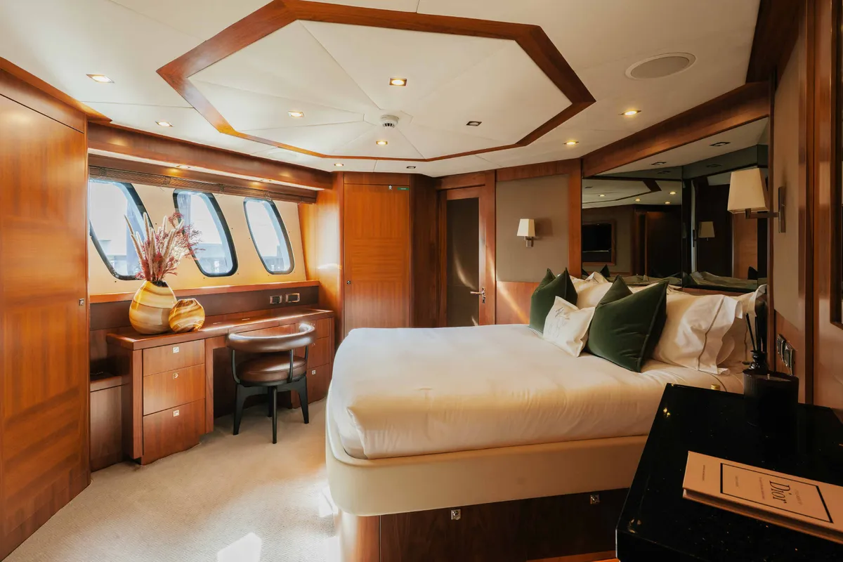 Cabin on Encore, a Luxury Motor Yacht motor yacht at Dubai Harbour, United Arab Emirates