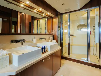 Head on Encore, a Luxury Motor Yacht motor yacht at Dubai Harbour, United Arab Emirates