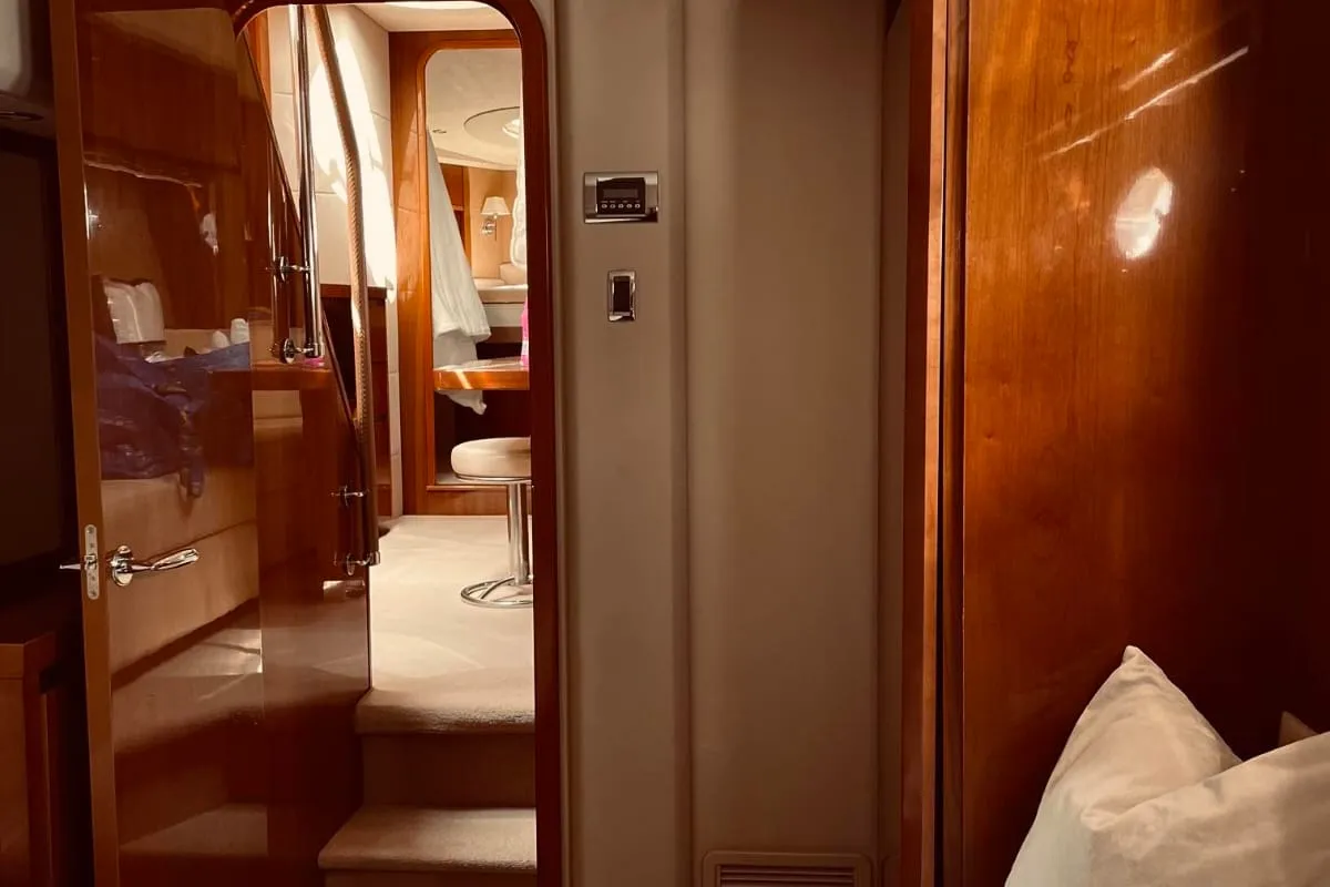 Chablis, a Princess V53 motor yacht at Makarska, Croatia
