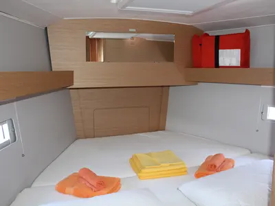 Cabin on Why Not 16, a Dufour 390 Grand Large sailboat at Municipal Unit of Lefkada, Greece