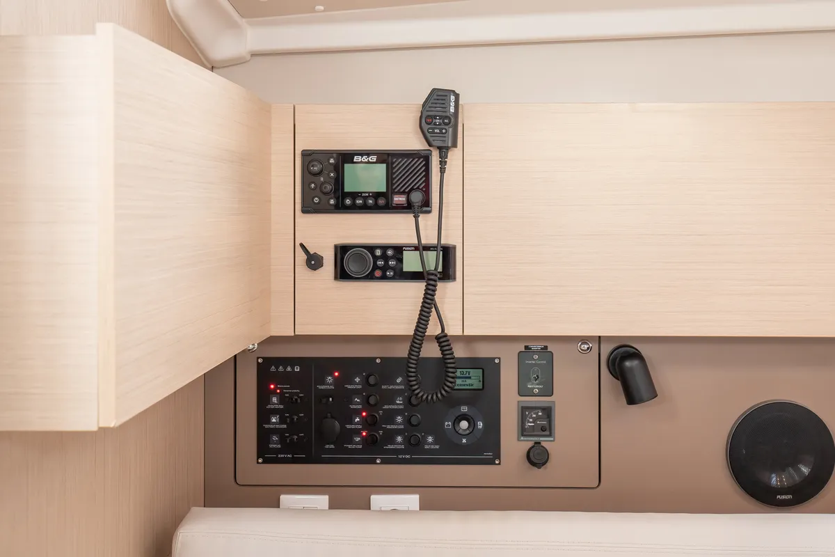 Eos, a Beneteau Oceanis 38.1 sailboat at Castellammare del Golfo, Italy