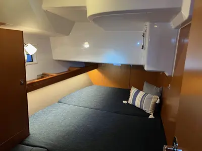 Cabin on Veronica, a Bavaria Cruiser 46 sailboat at Athens, Greece