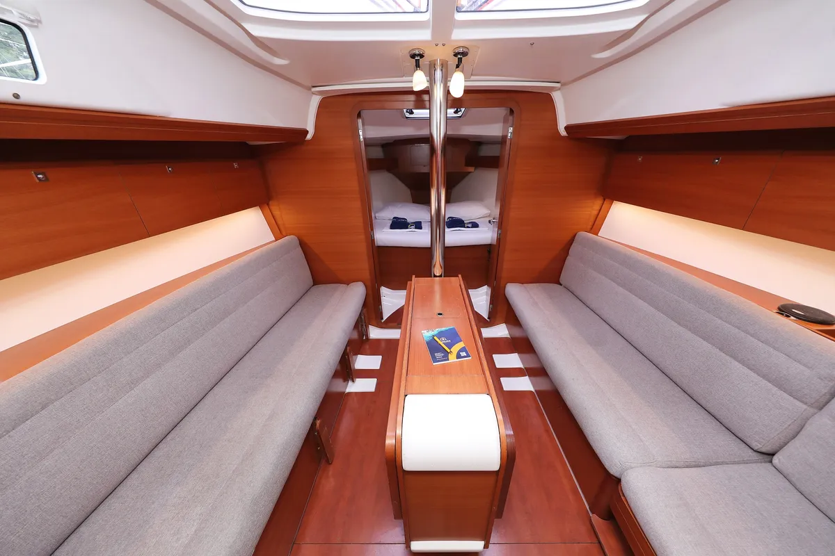 Salon of Feniks, a Dufour 350 GL sailboat at Grad Vodice, Croatia